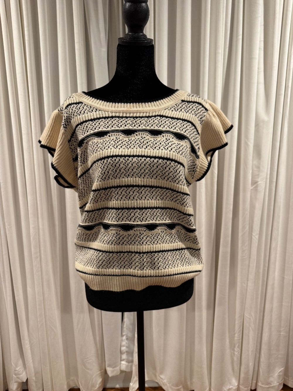 Baltic Born Herriman knit Top with flutter sleeves